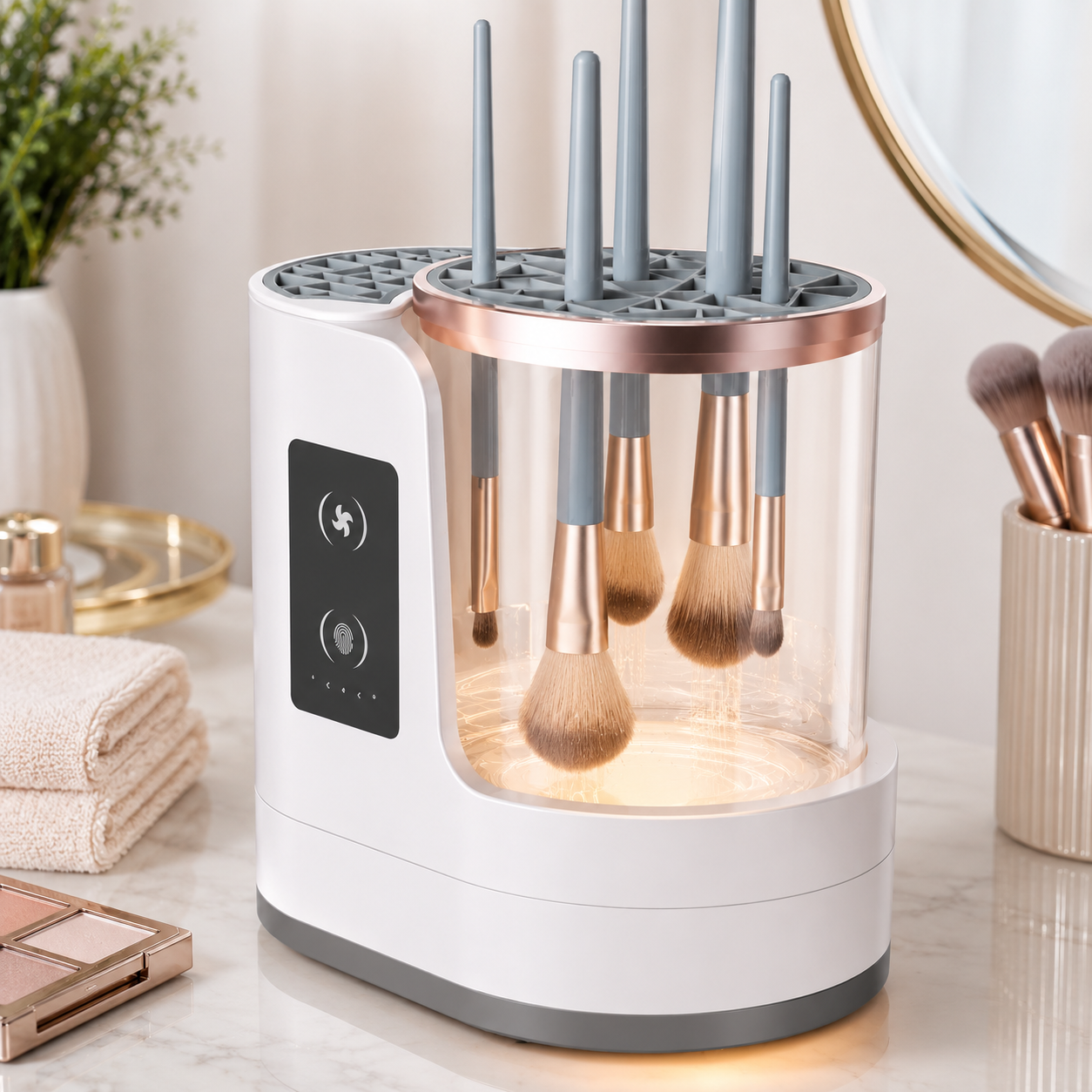 Nettoyeur Électrique pour Pinceaux de Maquillage avec Séchage