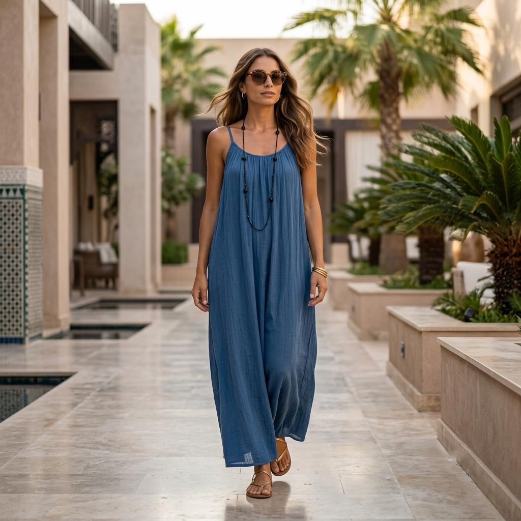 Robe Longue Sans Manches