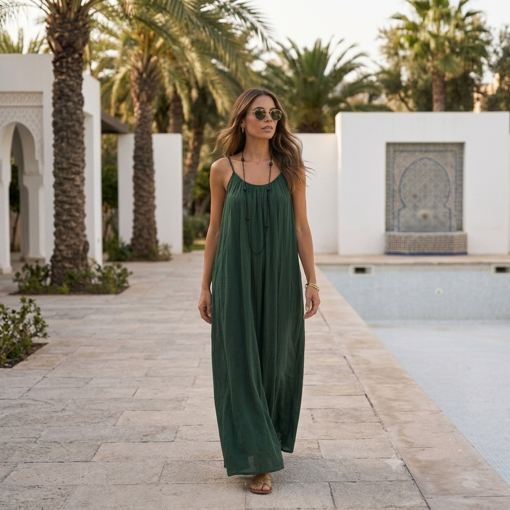 Robe Longue Sans Manches