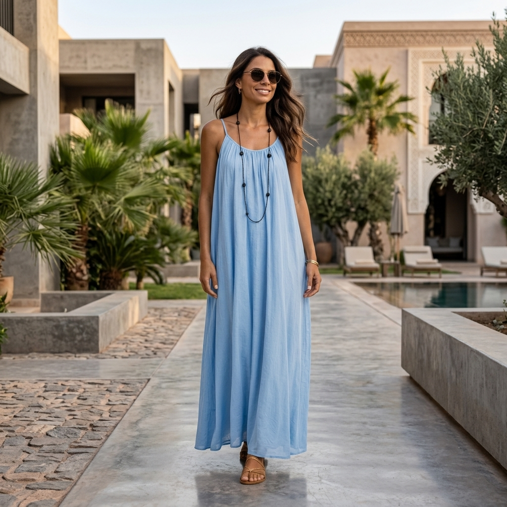 Robe Longue Sans Manches